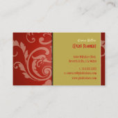 PixDezines Wappen Damask Visitenkarte (Rückseite)