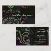 PixDezines Wappen Damask Visitenkarte (Vorne/Hinten)