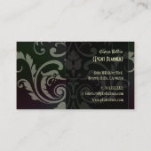 PixDezines Wappen Damask Visitenkarte (Rückseite)