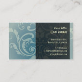 PixDezines Wappen Damask Visitenkarte (Rückseite)