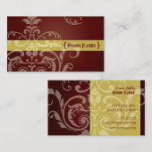 PixDezines Wappen Damask Visitenkarte (Vorne/Hinten)