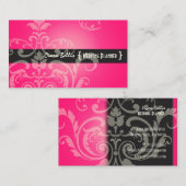 PixDezines Wappen Damask Visitenkarte (Vorne/Hinten)