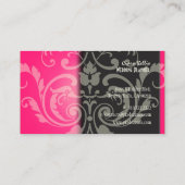 PixDezines Wappen Damask Visitenkarte (Rückseite)