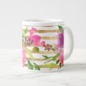 PixDezines Wasserfarbe/Blume/Rranunkulus/Gold Jumbo-Tasse (Vorderseite Rechts)