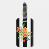 PixDezines Wasserfarbe/Blüte Gepäckanhänger (Rückseite vertikal)