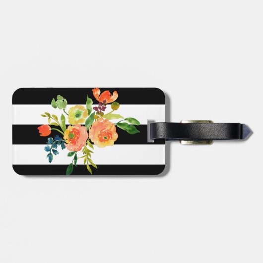 PixDezines Wasserfarbe/Blüte Gepäckanhänger (Rückseite horizontal)