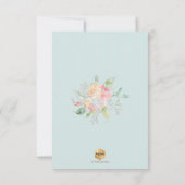 PixDezines Wasserfarbe Platterbsen Kinderdusche Einladung (Rückseite)