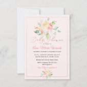 PixDezines Wasserfarbe Platterbsen Kinderdusche Einladung (Vorderseite)