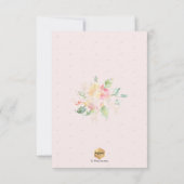 PixDezines Wasserfarbe Platterbsen Kinderdusche Einladung (Rückseite)