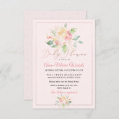 PixDezines Wasserfarbe Platterbsen Kinderdusche Einladung (Vorne/Hinten)