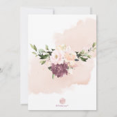 PixDezines Wasserfarbe Rosa Rose Einladung (Rückseite)