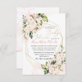 PixDezines Wasserfarbe Rose Kinderdusche Einladung (Vorne/Hinten)