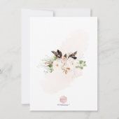 PixDezines Wasserfarbe Rose Kinderdusche Einladung (Rückseite)