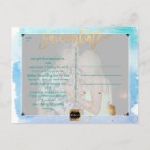 PixDezines Wasserfarbe/Starfish/Strand Rett Datum Ankündigungspostkarte (Rückseite)