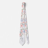 PixDezines Wasserfarbe Staubblau Rosen Krawatte (Vorderseite)
