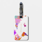 PixDezines Wasserfarbe/Weltkarte/DIY-Hintergrund Gepäckanhänger (Rückseite vertikal)
