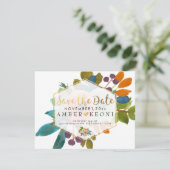 PixDezines Wasserfarben-Blume Save the Date (Stehend Vorderseite)