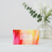 PixDezines Wasserfarben Moderne Wellen, Sonnenaufg Visitenkarte (Stehend Vorderseite)