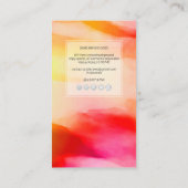 PixDezines Wasserfarben Moderne Wellen, Sonnenaufg Visitenkarte (Rückseite)