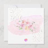 PixDezines Wasserfarbenblush Platterbsen Taufe Einladung (Rückseite)