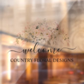 PixDezines Wasserfarbenblush-Rose Hydrangeas Fensteraufkleber (Blatt 2)