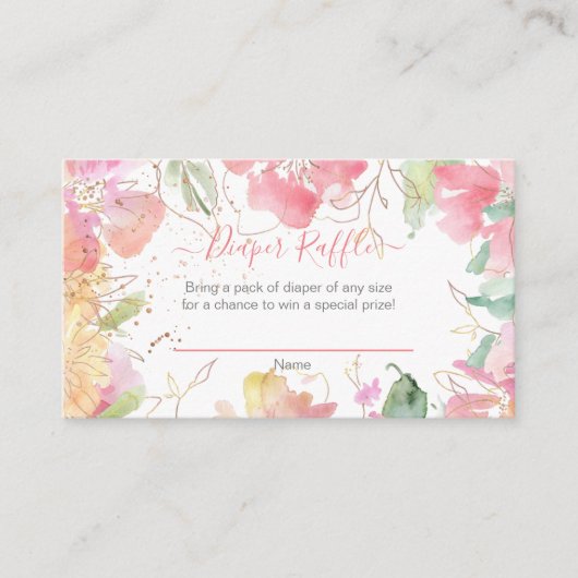 PixDezines Wasserfarbene Süßpferde, Windelwirbel Begleitkarte (Vorderseite)