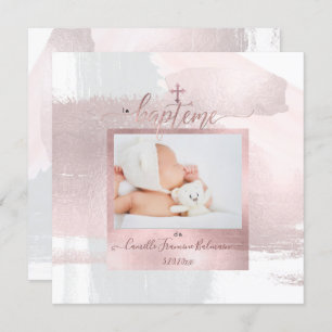 PixDezines Wasserfarbenpinsel Stroke, Baptême Fill Einladung