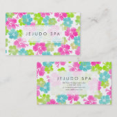 PixDezines Wasserfarbenwirkungen/Hibiskus Visitenkarte (Vorne/Hinten)