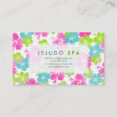 PixDezines Wasserfarbenwirkungen/Hibiskus Visitenkarte (Rückseite)