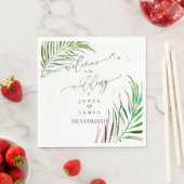 PIXDEZINES WASSERFARBPALMFRONEN SERVIETTE (Beispiel)