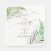 PIXDEZINES WASSERFARBPALMFRONEN SERVIETTE (Vorderseite)