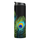 PixDezines Watercolor Affect Peacock Feather Thermosbecher (Nach rechts gedreht)