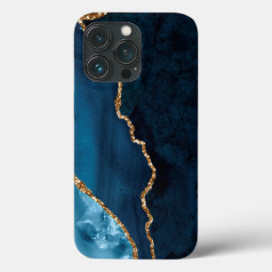 PixDezines WATERCOLOR AGATE AQUAMARIN BLAU Case-Mate iPhone Hülle