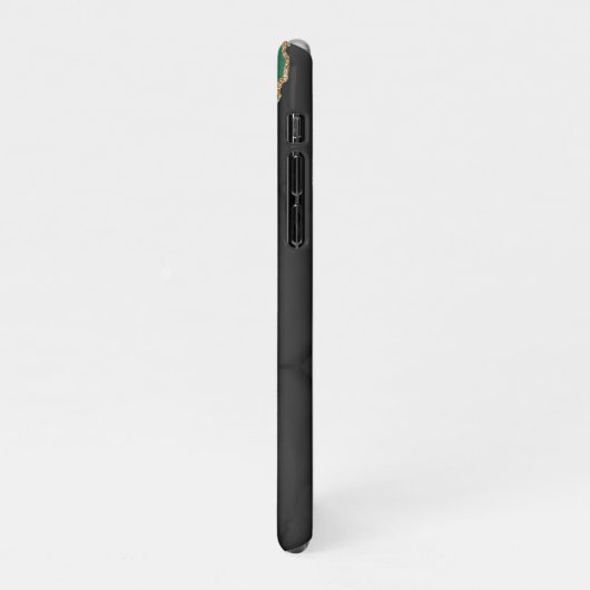 PixDezines WATERCOLOR AGATE DARK GREEN iPhone Hülle (Linke Seite)