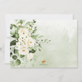 PixDezines Watercolor Alabaster Rose Eukalyptus Einladung (Rückseite)