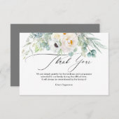 PixDezines Watercolor Anemone Peonies Bereavement Einladung (Vorne/Hinten)