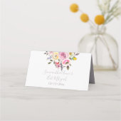 PixDezines Watercolor Bat Mitzvah, Pastel-Rose Platzkarte (Rückseite)