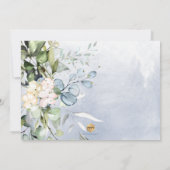 PixDezines Watercolor Blue Gum Eucalyptus Bridal Einladung (Rückseite)