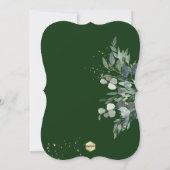 PixDezines Watercolor Blue GumGreenery Christening Einladung (Rückseite)