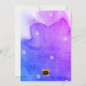 PixDezines Watercolor Blue+Pink Bat Mitzvah Einladung (Rückseite)