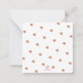 PixDezines Watercolor Blume Ombre Orange Rose Mitteilungskarte (Rückseite)