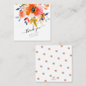 PixDezines Watercolor Blume Ombre Orange Rose Mitteilungskarte (Vorne/Hinten)