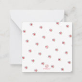 PixDezines Watercolor Blume Ombre Rote Rosen Mitteilungskarte (Rückseite)