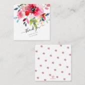 PixDezines Watercolor Blume Ombre Rote Rosen Mitteilungskarte (Vorne/Hinten)