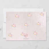 PixDezines Watercolor Blume Peonies Christening Einladung (Rückseite)