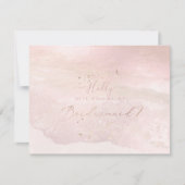 PixDezines Watercolor Blush Coastal Bridesmaid Einladung (Vorderseite)