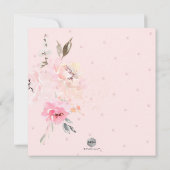 PixDezines Watercolor Blush Peonies Bat Mitzvah Einladung (Rückseite)