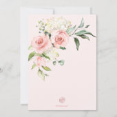 PixDezines Watercolor Blush Rose Brautparty Einladung (Rückseite)