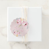 PixDezines Watercolor Blush Taufe Vielen Dank Geschenkanhänger (Beispiel)