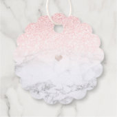 PixDezines Watercolor Blush Taufe Vielen Dank Geschenkanhänger (Rückseite)